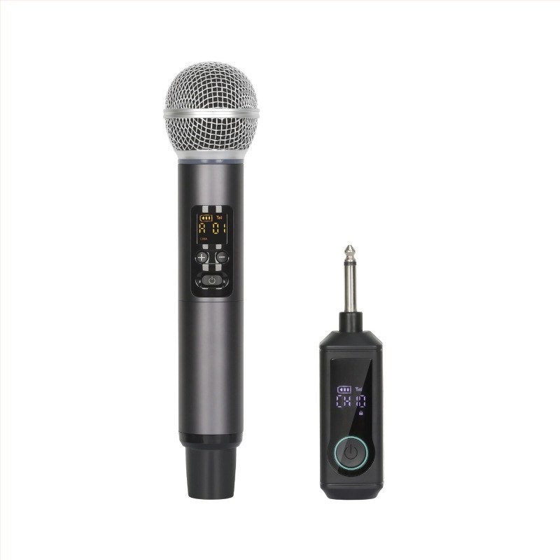 Bežični ručni mikrofon s dvostrukim prijemnikom i zvučnom kartom za kućni KTV, pozornicu i karaoke