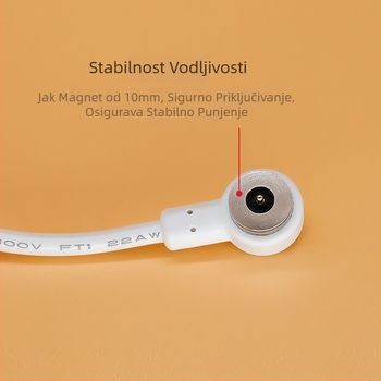Zero ao zakrivljeni magnetski kabel za punjenje s magnetskom glavom, magnet N52, kompatibilan sa svjetiljkama, adapterima, pametnim nosivim uređajima i lampama.