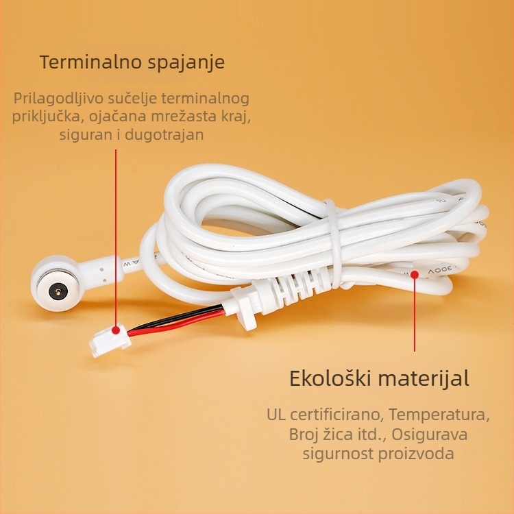 Zero ao zakrivljeni magnetski kabel za punjenje s magnetskom glavom, magnet N52, kompatibilan sa svjetiljkama, adapterima, pametnim nosivim uređajima i lampama.