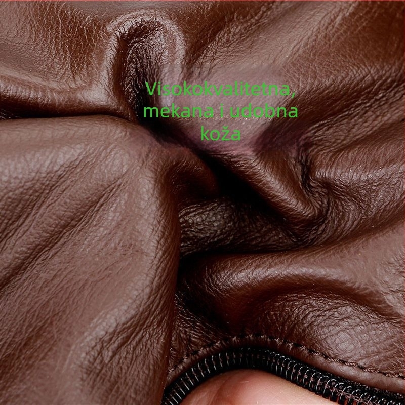 Muška torbica za pojas od kože prvog sloja, velika kapaciteta, višefunkcionalna, crossbody za posao