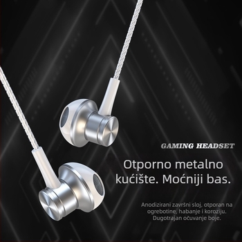 Kablirana zvučna kartica za slušalice s mikrofonom, za live snimanje i karaoke, redukcija šuma, visokokvalitetan zvuk, snimanje iz svih smjerova, nominalna snaga 5W