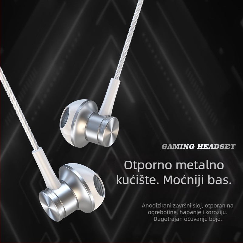 Kablirana zvučna kartica za slušalice s mikrofonom, za live snimanje i karaoke, redukcija šuma, visokokvalitetan zvuk, snimanje iz svih smjerova, nominalna snaga 5W