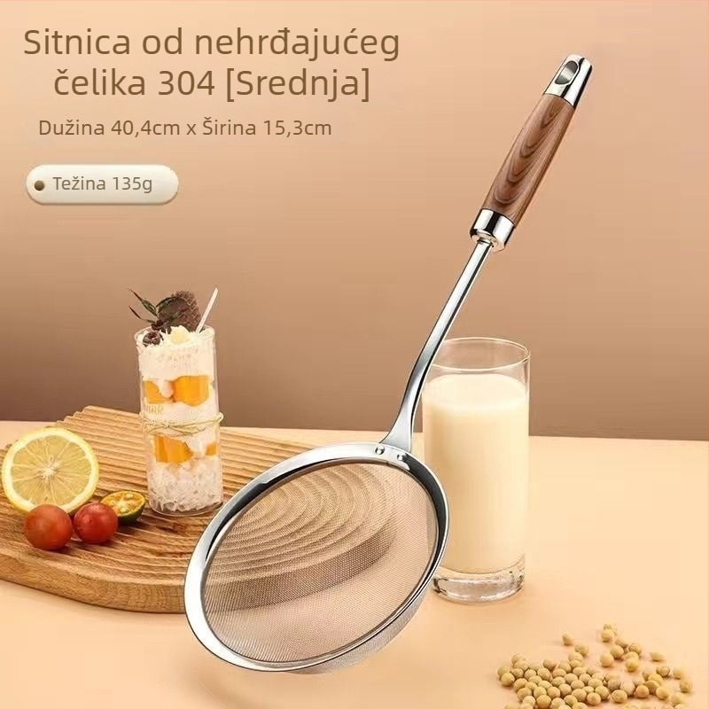 Sitko s finom mrežom od 201 nehrđajućeg čelika, protuklizno, otporno na toplinu, moderan minimalistički stil, Cai Hui Ying, model 082-bao