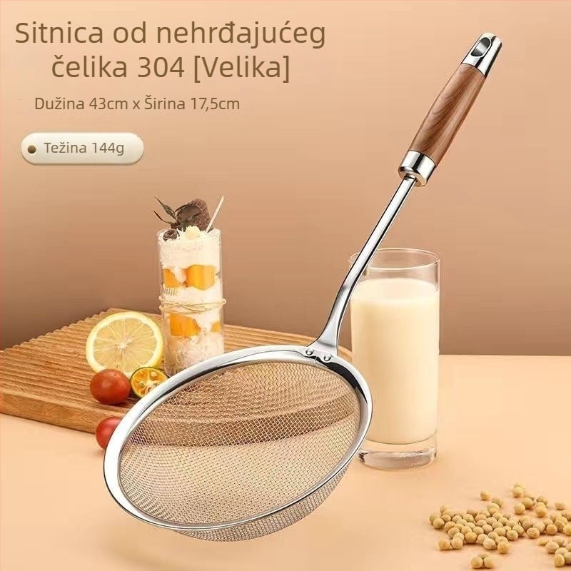 Sitko s finom mrežom od 201 nehrđajućeg čelika, protuklizno, otporno na toplinu, moderan minimalistički stil, Cai Hui Ying, model 082-bao
