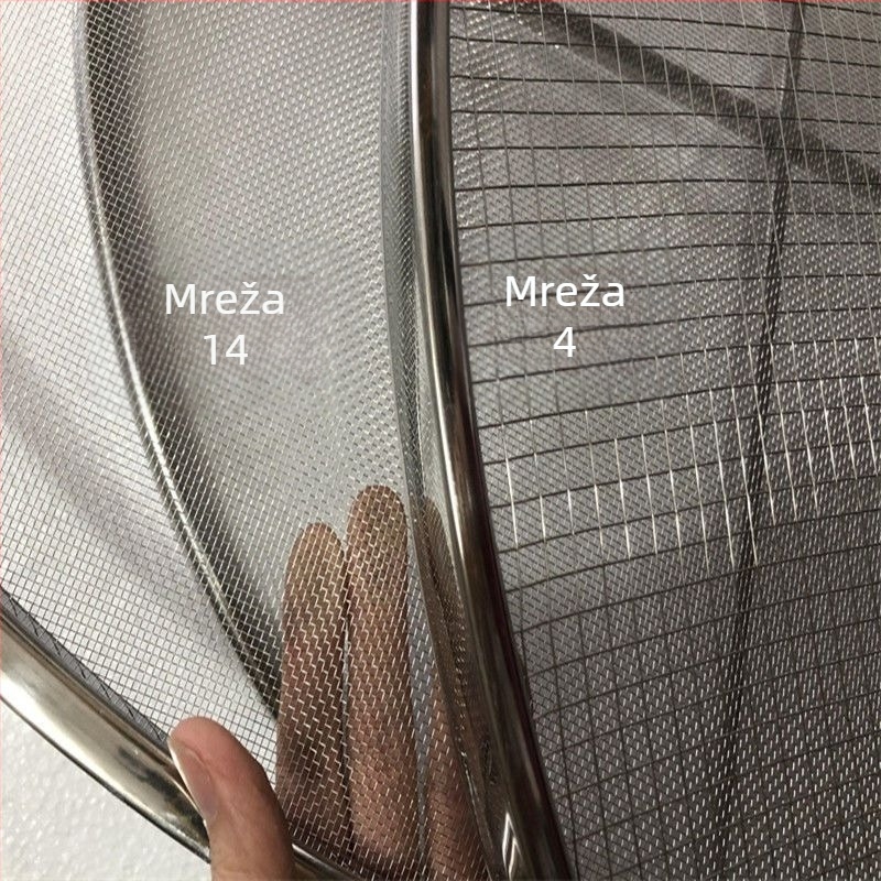Okruglo sito za brašno od nehrđajućeg čelika s mrežastim sitom