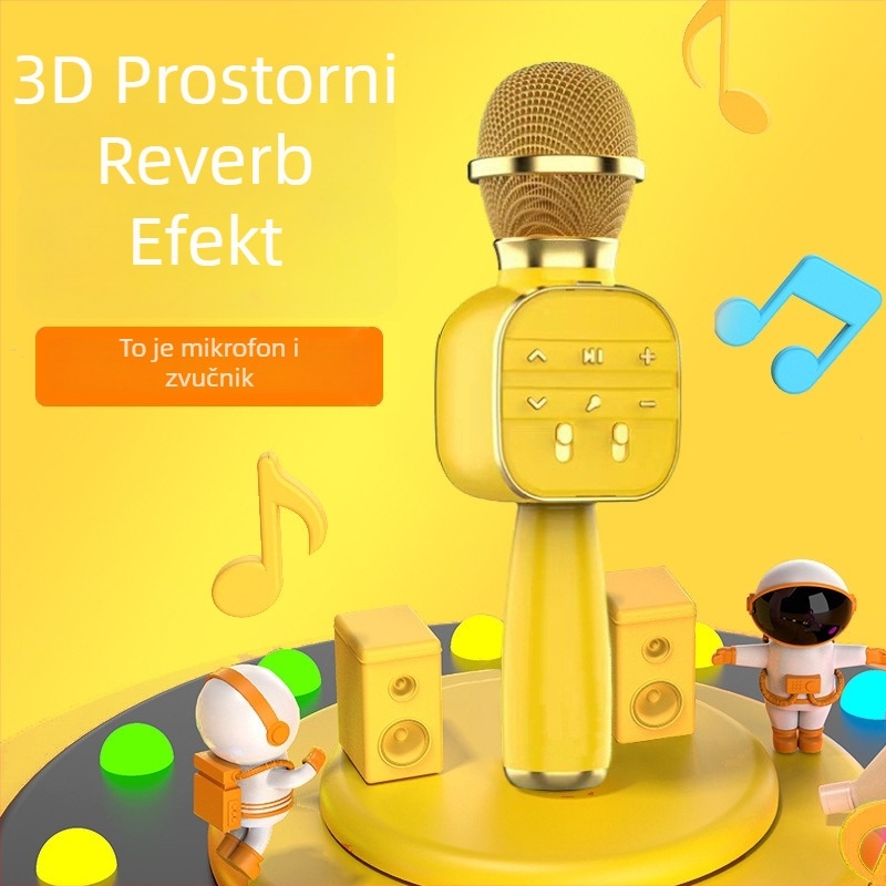 DS813 Integrirani prijenosni dječji mikrofon s ugrađenim zvučnikom i glasovnim transformatorom, Bluetooth 5.3, 1200–2000mAh, 60Hz–15kHz, ≥85dB, 3–6h