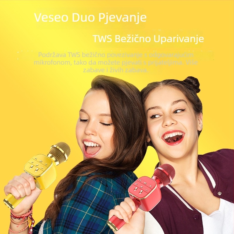 DS813 Integrirani prijenosni dječji mikrofon s ugrađenim zvučnikom i glasovnim transformatorom, Bluetooth 5.3, 1200–2000mAh, 60Hz–15kHz, ≥85dB, 3–6h