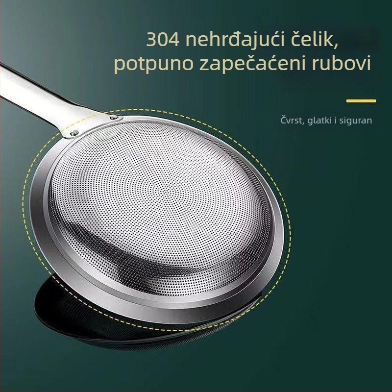 Sito za brašno od 304 nehrđajućeg čelika s ultrafinim mrežom, protuklizno, zaštita od opeklina, mogućnost ispisa logotipa
