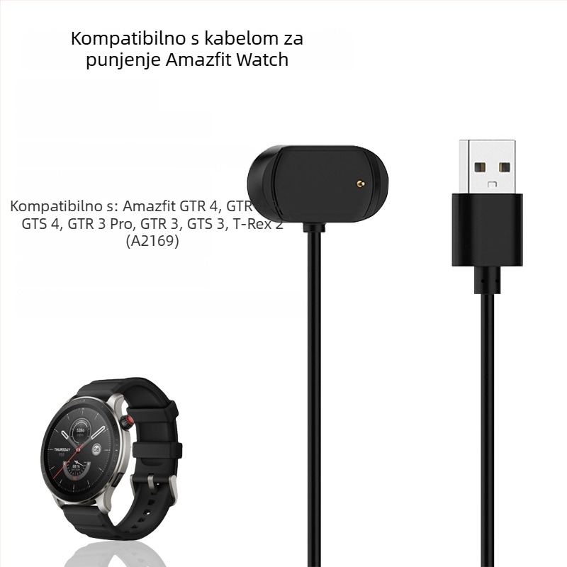 USB punjačka postaja za satove Huami GTR3/GTR4 (GTS3/GTS4) – Small Times, USB sučelje, kompatibilno s Huami serijom, modeli GTR3/GTR4/GTS3/GTS4