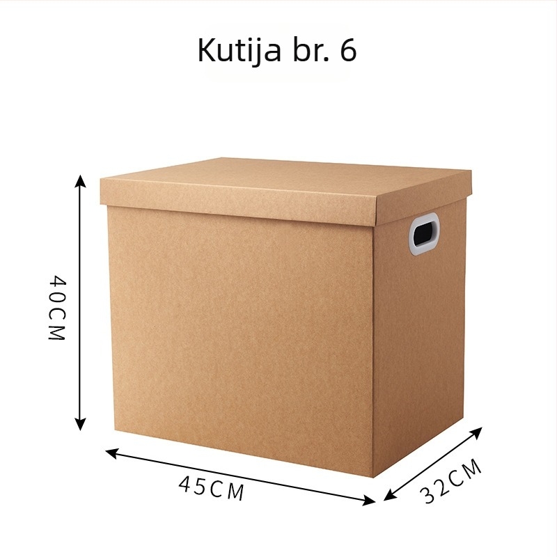 Kutija za skladištenje od kraft papira s poklopcem, sklopiva, kapacitet 2 L, za obuću, donje rublje i džempere, moderni minimalistički stil