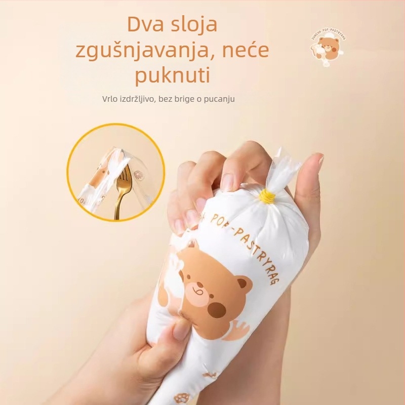 Jednokratna ukrasna vrećica s dvostrukim nastavkom od nehrđajućeg čelika, PE materijal