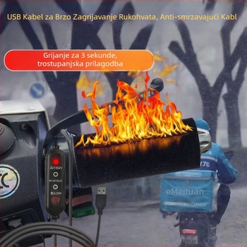 USB grija kabel za upravljač električnog vozila, univerzalni, 2-žilni, 2A, USB sučelje