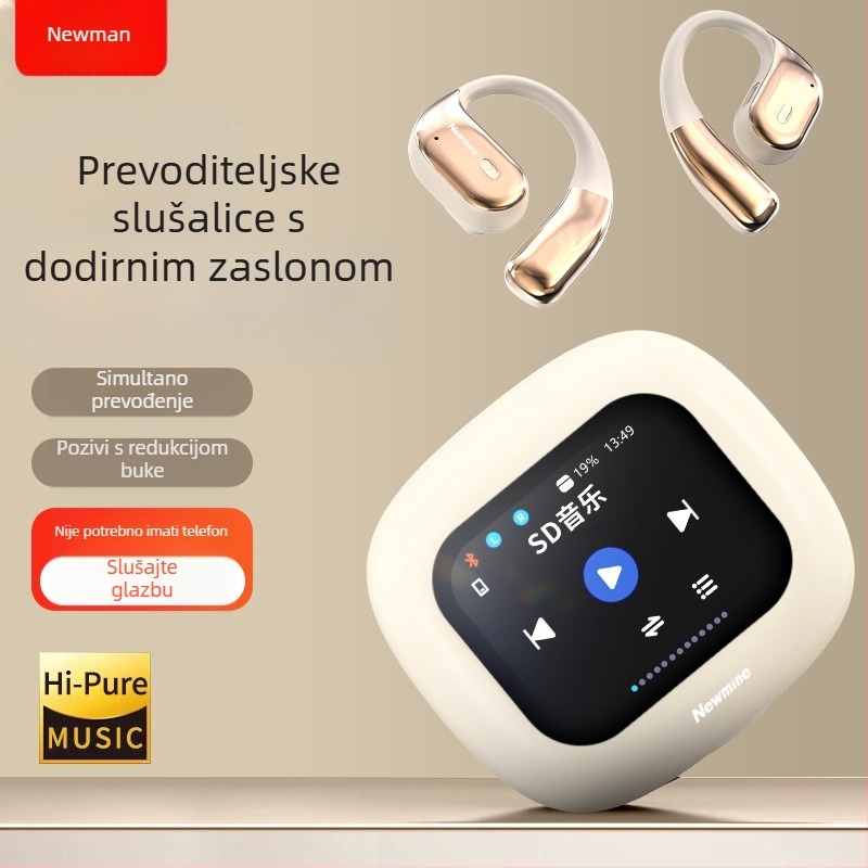 Newman K16 Bluetooth slušalice s otvorenim ušima i prijevodom, domet 10 m, dodirno upravljanje, indikator napajanja
