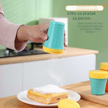 Prosijivač brašna - ručni sitko u obliku šalice, mrežasti sitko za brašno, šećer, kakao, matcha i prašak za kavu; moderan minimalistički stil; marka Good Meal Gathering