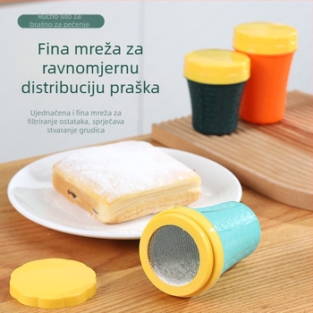 Prosijivač brašna - ručni sitko u obliku šalice, mrežasti sitko za brašno, šećer, kakao, matcha i prašak za kavu; moderan minimalistički stil; marka Good Meal Gathering