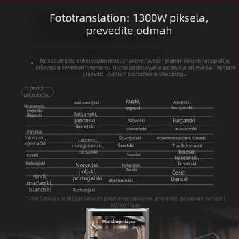 Prijenosni inteligentni prijevodni uređaj s Androidom, Bluetooth, neograničen bežični domet, offline riječnik