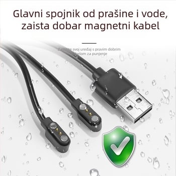 Bluetooth naočale magnetski kabel za punjenje, 2,54 mm, 1 na 2, 2PIN