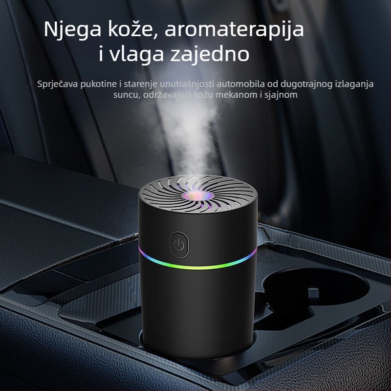 Automobilski ovlaživač zraka s aromaterapijom, mini atomizator i pročišćivač zraka, 3 izlaza magle, spremnik vode >10 L, napajanje iz suhe ćelije, napon ≤36 V