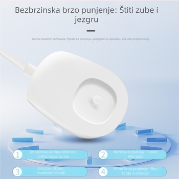 Induktivna baza za napajanje Philips HX2 serije električne četkice — USB sučelje, HX2482 punjač, marka Aoshengda