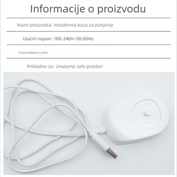 Induktivna baza za napajanje Philips HX2 serije električne četkice — USB sučelje, HX2482 punjač, marka Aoshengda