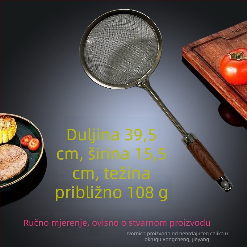 Žlica-cjedilica od nehrđajućeg čelika s mrežicom, kuhinjska žlica za filtriranje soka, taloga i sojinog mlijeka