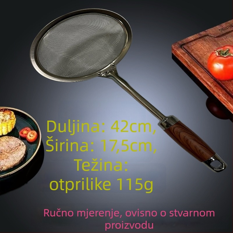 Žlica-cjedilica od nehrđajućeg čelika s mrežicom, kuhinjska žlica za filtriranje soka, taloga i sojinog mlijeka