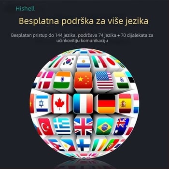 Slušalice za prijevod s glasovnim prijevodom – Android, Bluetooth, doseg 10 m, dodirni upravljač, foto i glasovni prijevod