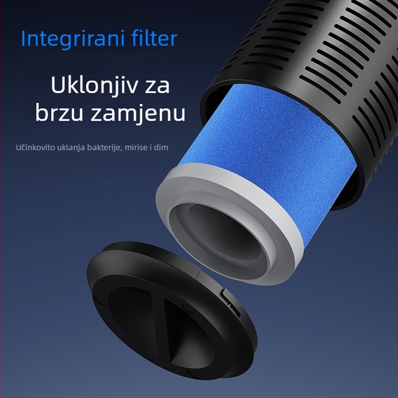 Automobilski uređaj za pročišćavanje zraka s HEPA kompozitnim filtrom i negativnim ionima — Model K-3, USB napajanje, 2W, koncentracija 500, pogodno za do 10 m²