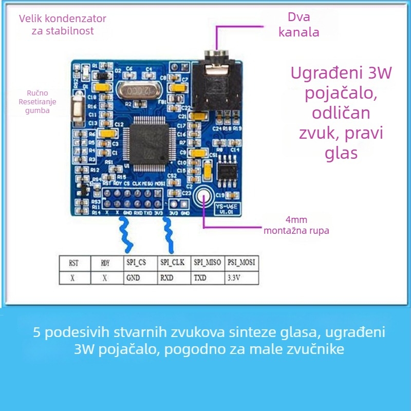 Modul sinteze teksta u govor V6E (Marka: Druga; Ispisano logo: Da)