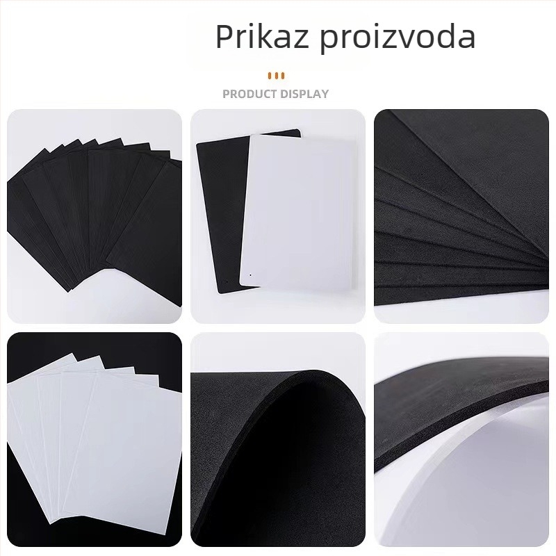 EVA pjena u roli sa samoljepljivom stražnjom stranom, antistatična, ekološki prihvatljiva, spremna za izrezivanje po matrici, gustoća i debljina prilagodljive