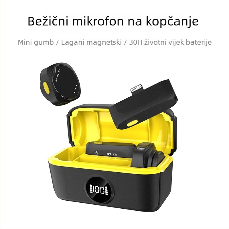 Novi model A9 magnetski mikrofon s klipsom i dva prijemnika za prijenos uživo uz redukciju šuma