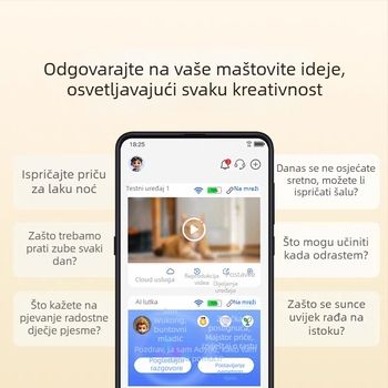 AI inteligentno dijaloški Wi-Fi uređaj za učenje, interaktivni pratilac priča i stroj za mjehuriće