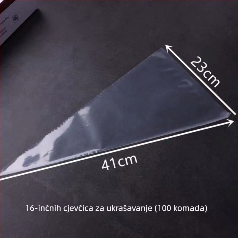Set vrećica za ukrašavanje, 100 kom, trokuti vrećice za ukrašavanje keksa, kremu i pastu od graha, gustoća materijala