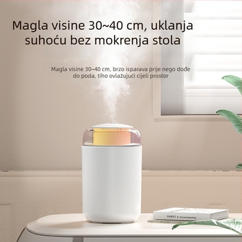 Kućni ovlaživač, kompaktni kolonski dizajn, tih rad, USB napajanje, spremnik 1.0–2.5 L, pokriva 41–60 m²