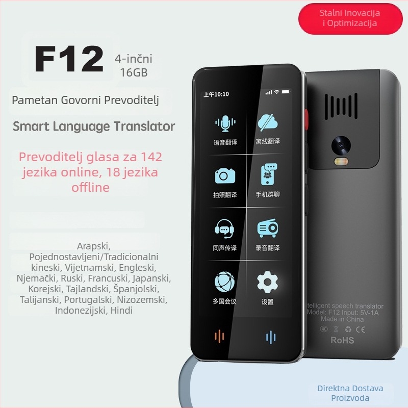 Inteligentni glasovni prevoditelj s Androidom, Bluetooth, bežični doseg 2 m, offline prijevod, prijevod fotografija