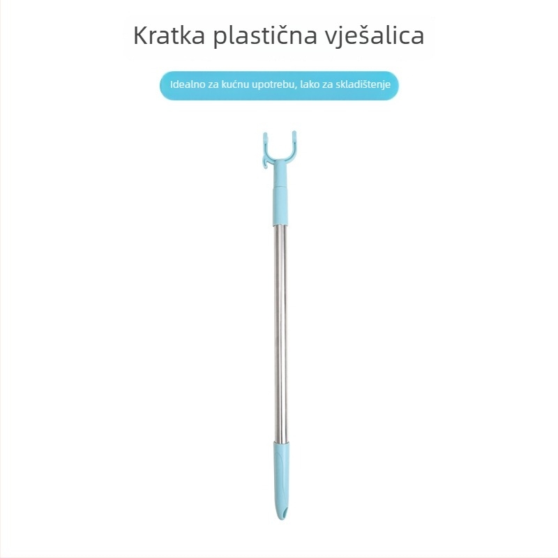 Bo Kui balkonska šipka za odjeću – nehrđajući čelik + PP plast, moderan jednostavan stil, pakiranje 100 komada