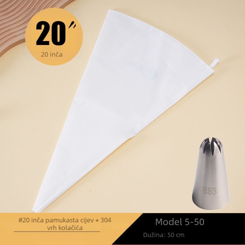 Špric vrećica za ukrašavanje pečenja od gustog pamuka - vodootporna i otporna na masnoće, komercijalna prehrambena kvaliteta, LG, model 607264038251