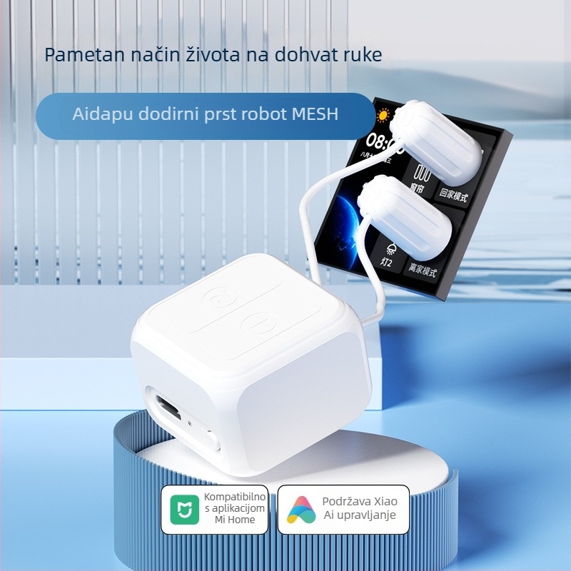 Prstni robot s dodirnim zaslonom – Bluetooth Mesh, glasovno upravljanje i pametni prekidač (Brand: Other; Napon: 3.7V; Panel: otporan PC na plamen)