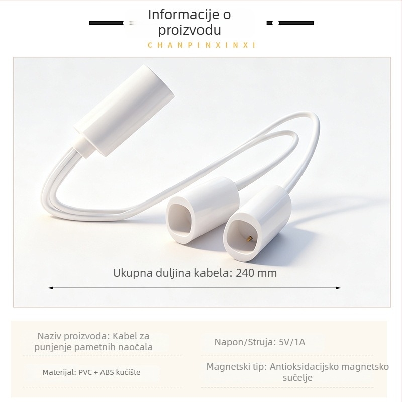 Magnetski kabel za punjenje za Huawei Smart Glasses 2 – Type-C sučelje, brend Oyu, model SF-022, LFT-G00 dodaci