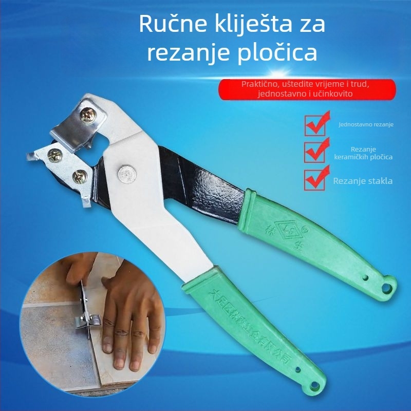 Ručno kliješta za rezanje pločica; višenamjenski alat za rezanje pločica i stakla (nož za staklo, završni obrađivač stakla) (Podrijetlo: Kinesko kontinentalno; Vrsta: Drugo; Marka: Drugo; Uvoz: Ne; Opseg primjene: Drugo)