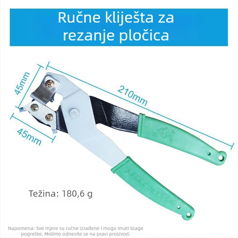 Ručno kliješta za rezanje pločica; višenamjenski alat za rezanje pločica i stakla (nož za staklo, završni obrađivač stakla) (Podrijetlo: Kinesko kontinentalno; Vrsta: Drugo; Marka: Drugo; Uvoz: Ne; Opseg primjene: Drugo)