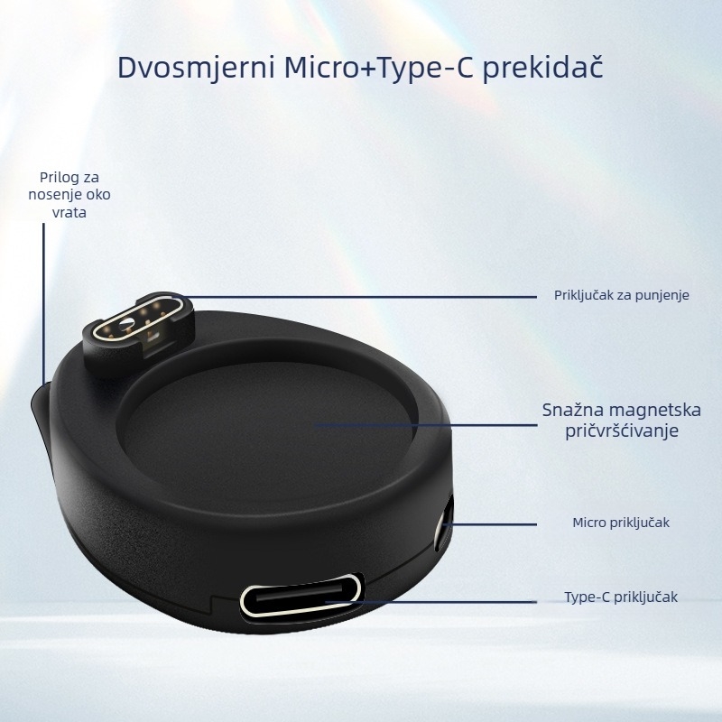 Garmin Fenix 7/7X/7S adapter za punjačku bazu, USB sučelje, 2-u-1 kabel za punjenje, model Hs0515