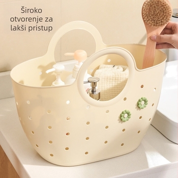 Košara za kupaonicu, PE materijal, model 22355, IN stil, za higijenske potrepštine, donje rublje, voće i povrće, knjige i časopisi te odjeću; pakiranje 36 kom.