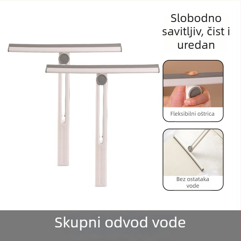 Jednostrani alat za čišćenje stakla za ploče i ogledala, plastika, ručni, kućna uporaba