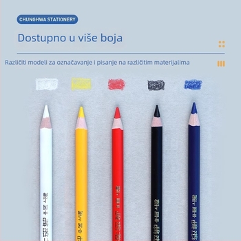 536 marker olovka – crvena, plava, crna, bijela, žuta – za laboratorij, staklo, kamen i drvodjelstvo