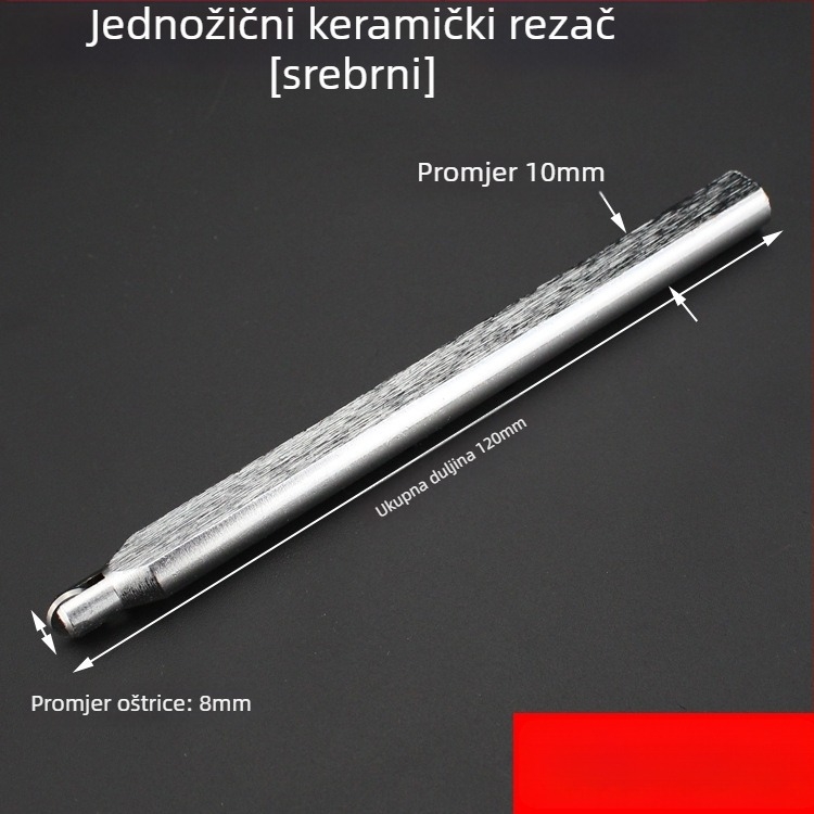 Valjkasti stakleni nož za rezanje pločica – ručna potisna glava rezanja, kućna upotreba, Dane Tools