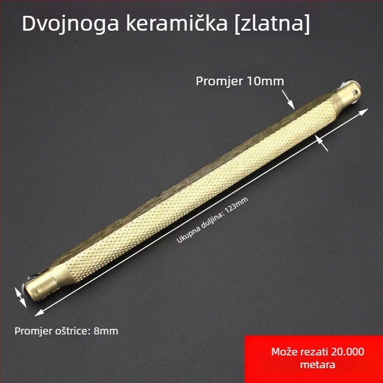 Valjkasti stakleni nož za rezanje pločica – ručna potisna glava rezanja, kućna upotreba, Dane Tools