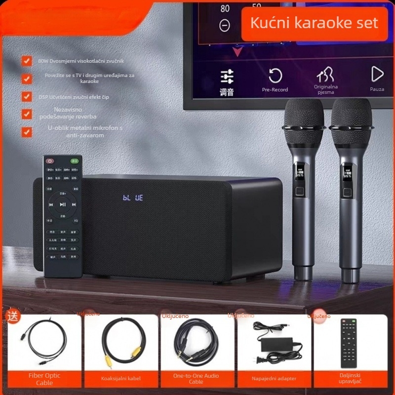 All-in-One kućni karaoke sustav s TV priključkom, pojačanje, bez zaslona, bez bežične veze