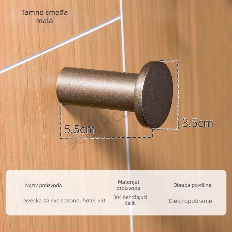 AcaNora 3845 kuka za kapute od nehrđajućeg čelika — kupaonica, moderni minimalistički stil, elektroplatiranje