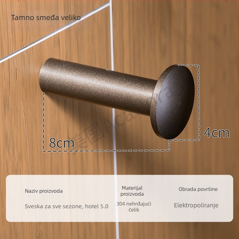 AcaNora 3845 kuka za kapute od nehrđajućeg čelika — kupaonica, moderni minimalistički stil, elektroplatiranje